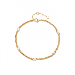 Pulsera Plata Circonita Pulsera Circonita - 19 cm - Bañado Oro y Plate Rodiada