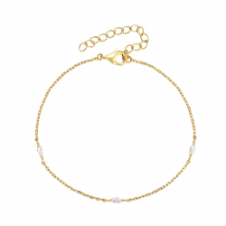 Pulsera Plata Circonita Pulsera Circonita - Rombo 3,5 * 2 mm - Bañado Oro
