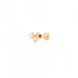 Steel Zircon Piercings Piercing Zircon  - 7*5 mm - Steel Gold Color