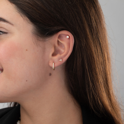 Piercings Acero Circonita Piercing Acero - 3 mm y 4 mm - Circonita - 1 Unidade - Color Oro y Acero