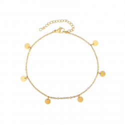 Steel Anklets Steel Anklet - Plates - 20+5cm - Gold Plated