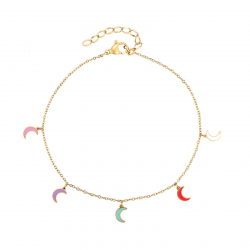 Steel Anklets Steel Anklets - Multi Moon - 20+5 cm - Gold Plated