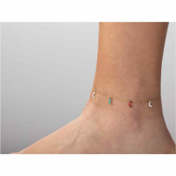 Steel Anklets Steel Anklets - Multi Moon - 20+5 cm - Gold Plated