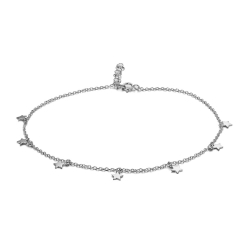 Silver Anklets Silver Anklet  - 4mm Estrellas