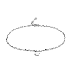 Silver Anklets Silver Anklet  - 8mm Estrella