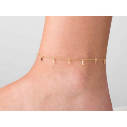 Silver Anklets Silver Anklet  - 4mm Moon