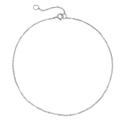 Tobillera Plata Liso Tobillera Plata - 24 cm + 4 cm - Color Plata
