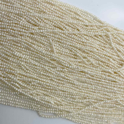 Stone Various Strip Mineral - 36mm - Cultured Pearl - 2-2.5mm