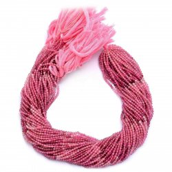 Verschiedenes Minerale Mineralkette - Turmalin Rosa - 33 cm - 2,5 mm