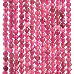 Stone Various Mineral Strip - Pink Tourmaline - 33 cm - 2.5 mm