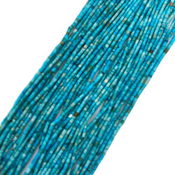 Stone Various Mineral Strand Turquoise - Rondel 1*1,5mm - 38cm