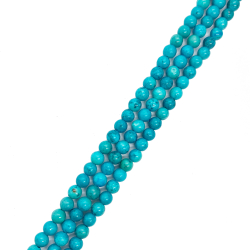 Stone Various Mineral Strand Turquoise - Round 4mm - 40cm