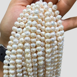 Varios Mineral Tira de Perla - 33 cm - Perla cultivada - 8*9 mm