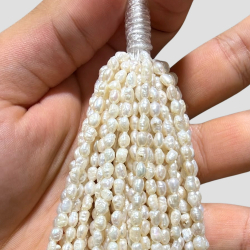 Stone Various Strip Mineral - 35 cm - Cultured Pearl - 6 - 3 mm