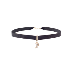 Verschiedenes Halskette Choker - Stoßzahn CZ