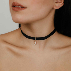 Verschiedenes Halskette Choker - Stoßzahn CZ