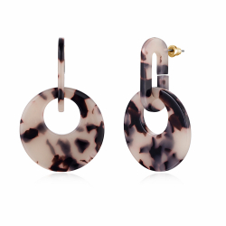 Various Earring - Dark Acrylic - 35*52 mm