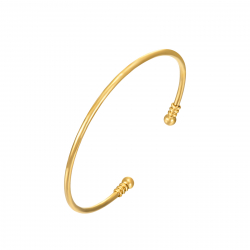 Pulsera Acero Liso Brazalete Acero - Ajustable - 3 mm - Color Oro