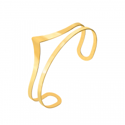 Steel Bracelets Steel Armlet - V Adjustable - 4 mm - Gold Color