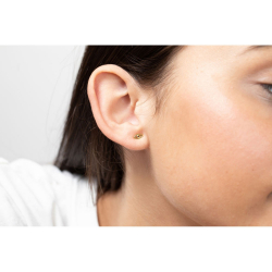 Silver Zircon Earrings Zirconia Earrings - Eye