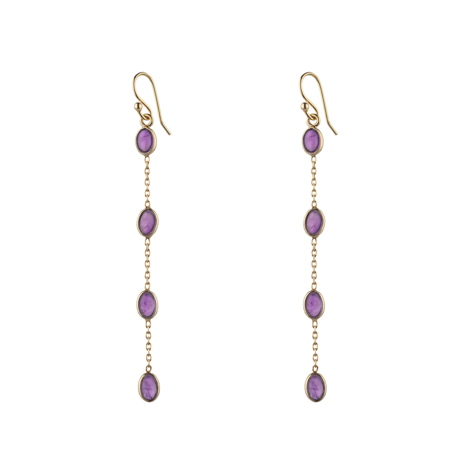 Pendiente Plata Mineral Pendientes Mineral - 70mm - Bañado Oro