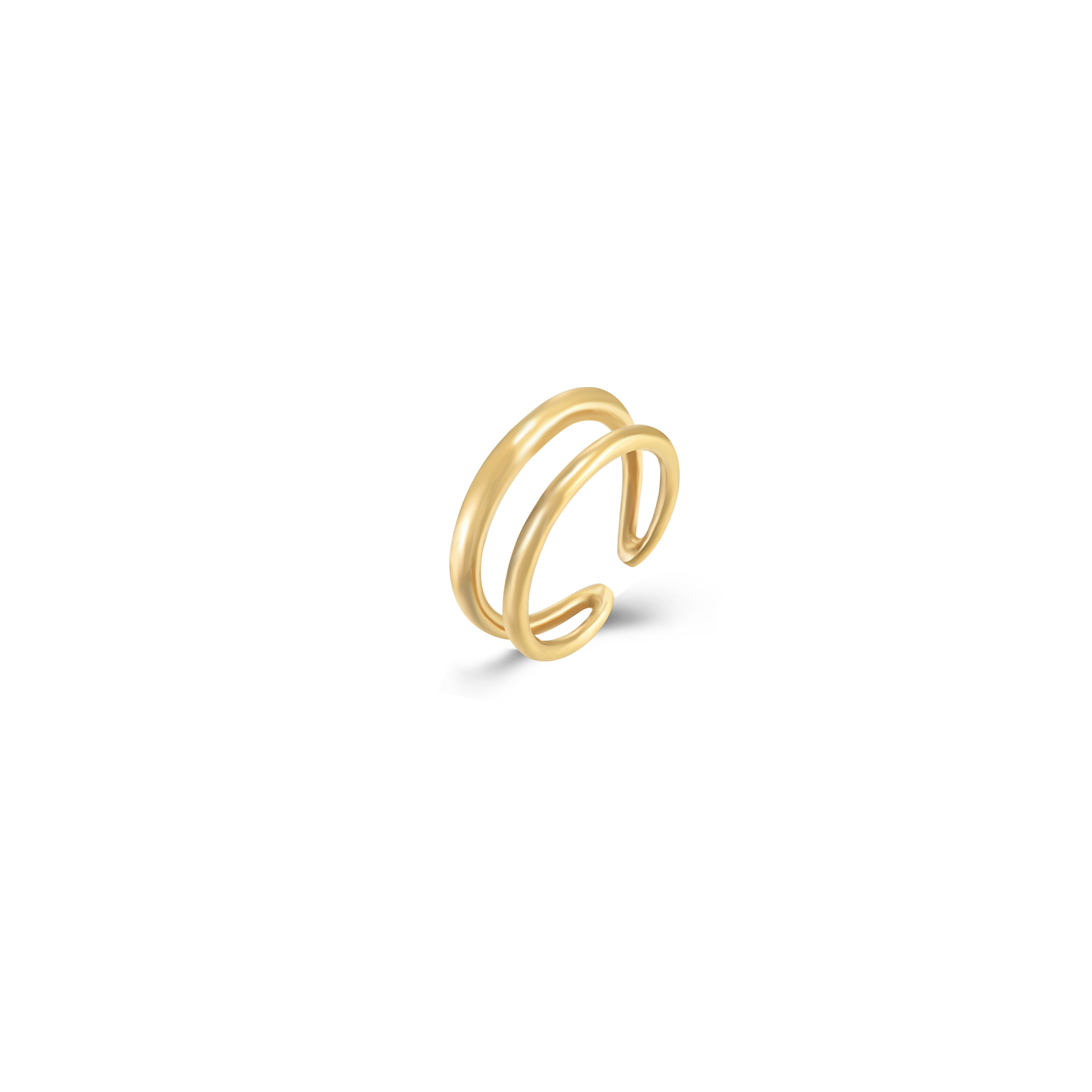 Steel Rings Split Steel Ring - Open Adjustable 7,7,5 mm - Gold Color