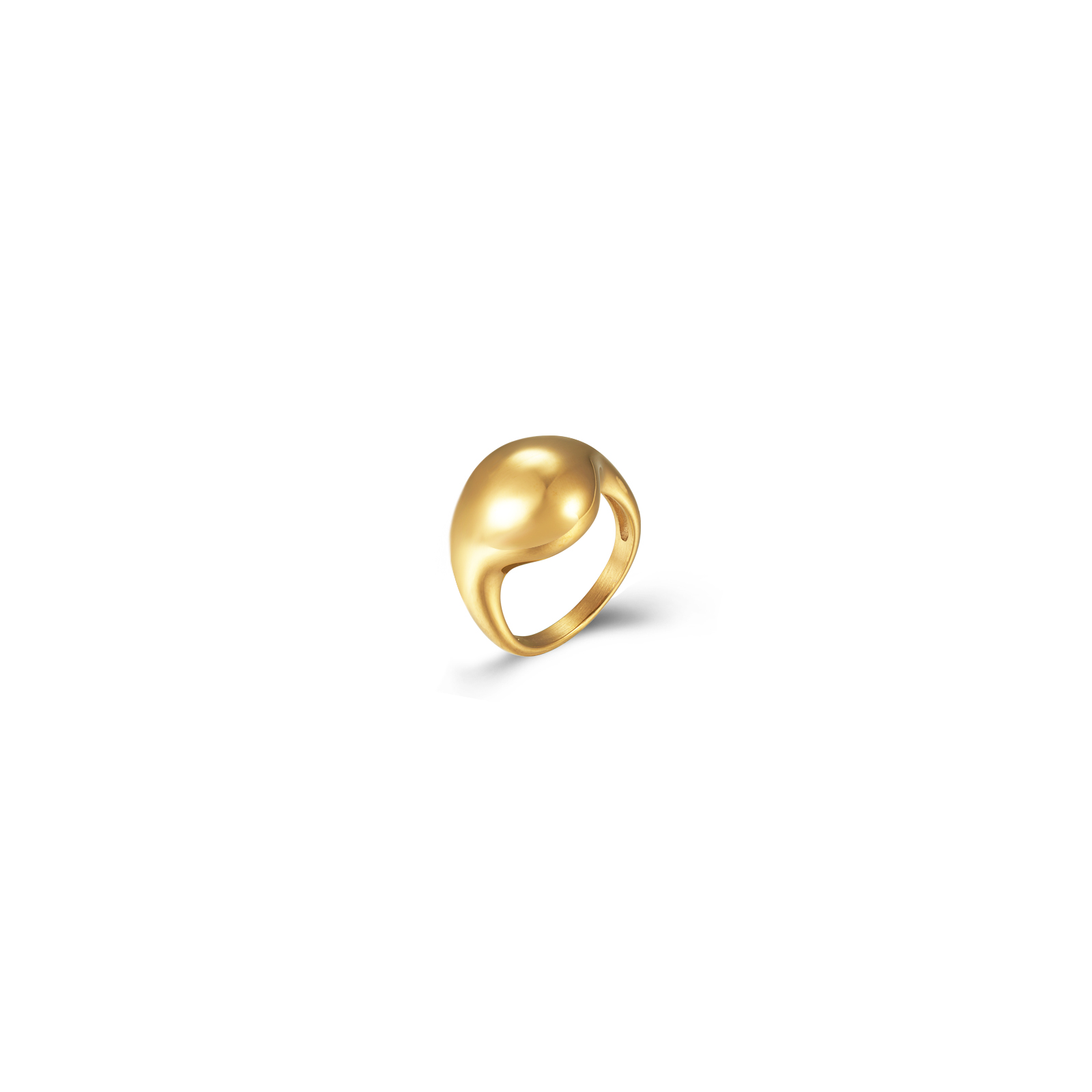 Bagues Argent Lisse Bague en Acier 25 mm - Couleur Or et Couleur Acier