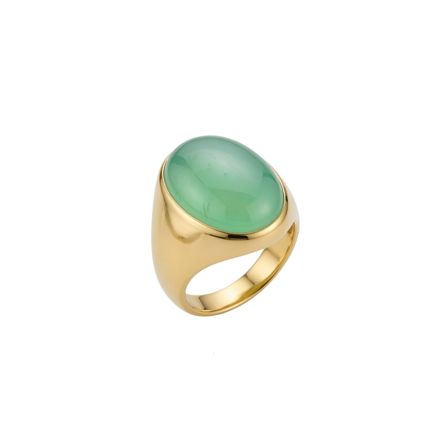 Anillo Bronce Mineral Anillo Mineral - Corte cabujón 23 mm - Bañado Oro