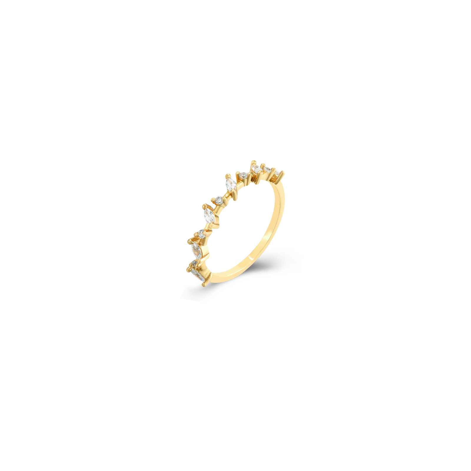 Anillo Plata Circonita Anillo Circonita - Bañado Oro