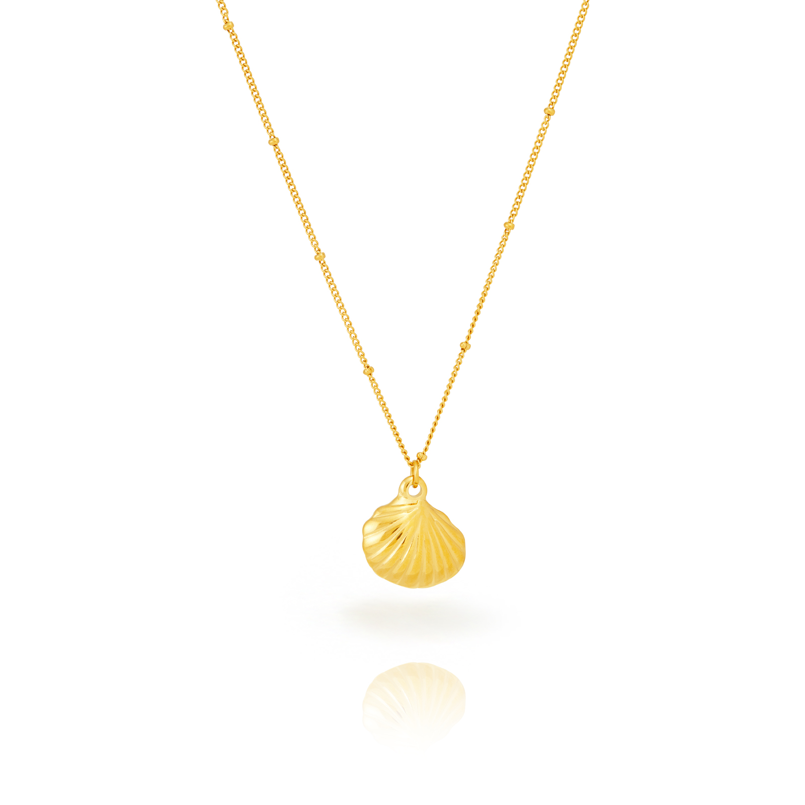 Colliers Acier Lisse Collier en acier - Coquillage - 20 cm - 40 + 5 cm - Or et Argent