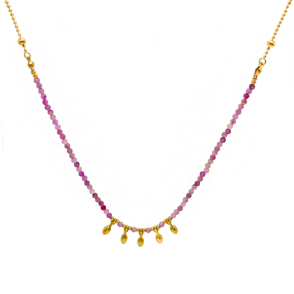 Collar Acero Mineral Collar Acero Mineral - Maracas -  37 + 4 cm - Color Oro