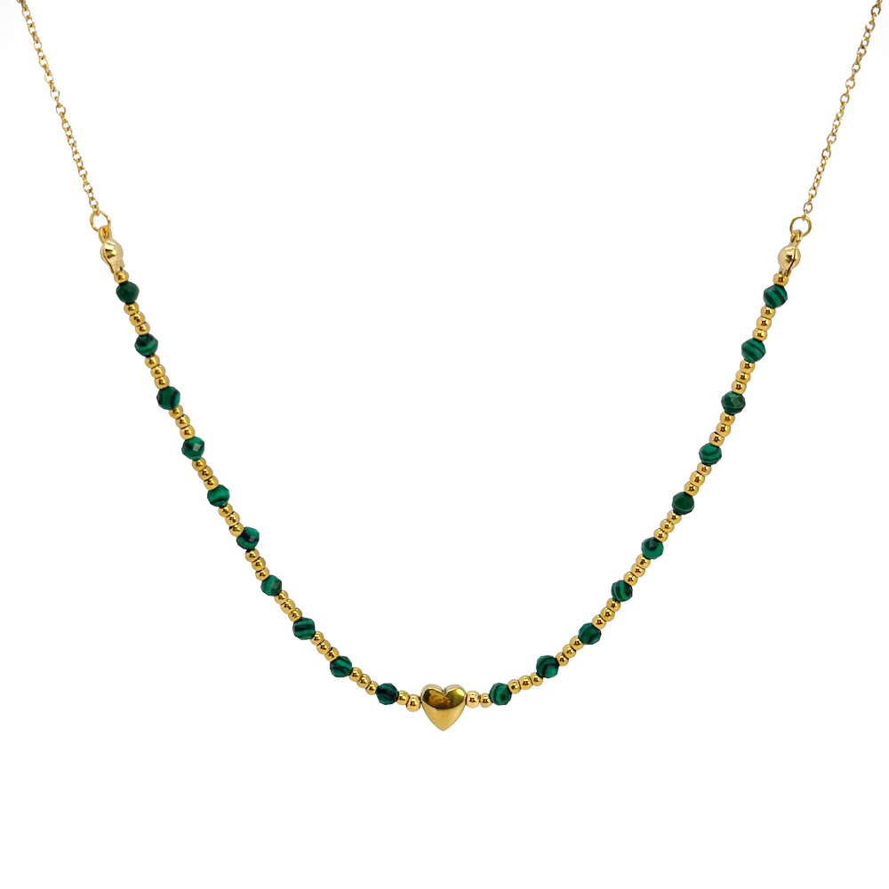 Collar Acero Mineral Collar Acero Mineral - Corazón -  37 + 4 cm - Color Oro