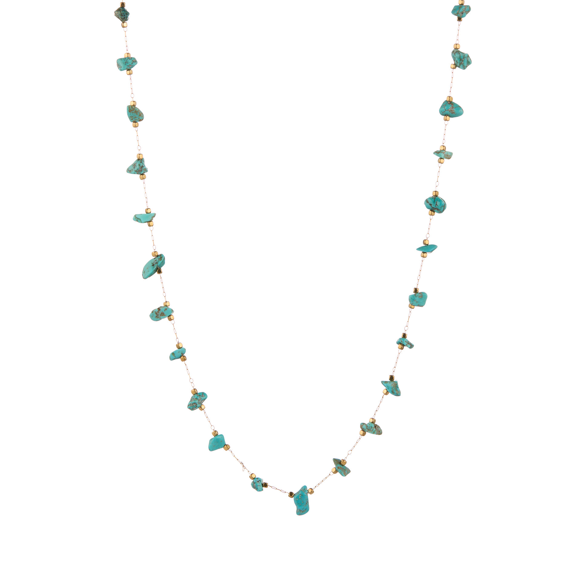Collar Acero Liso Collar Acero - Mineral Natural -95 + 5 cm - Color Oro