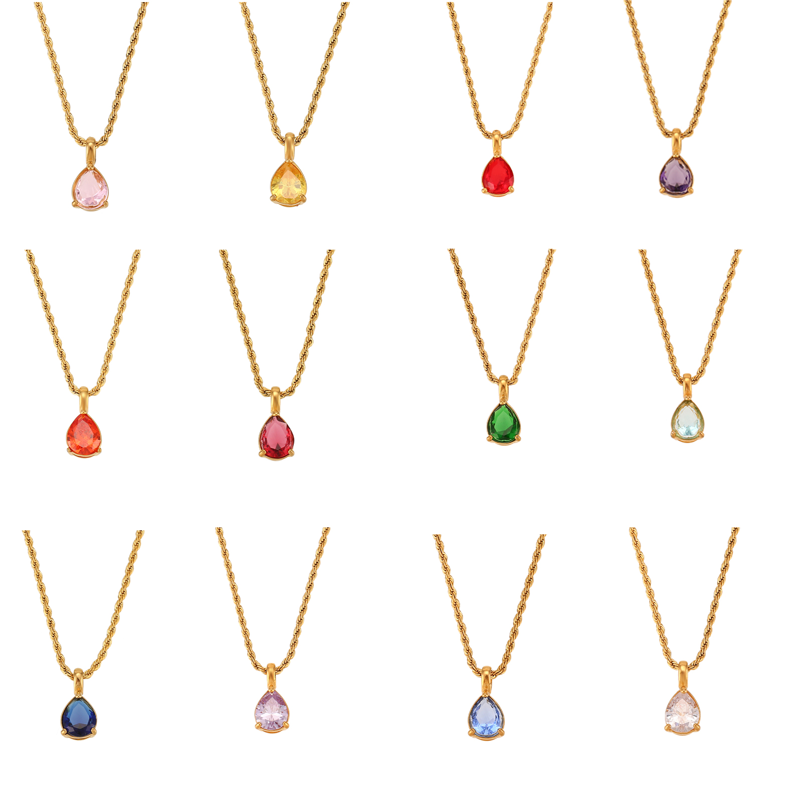 Birthstone Necklace 5 Stones 2024 | favors.com