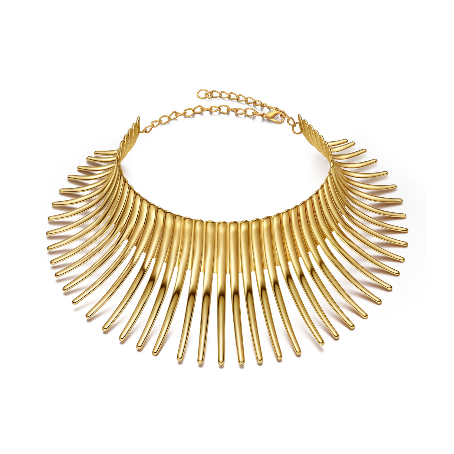 Collar Bronce Liso Plain Choker - Rays - 65 cm - Gold Color