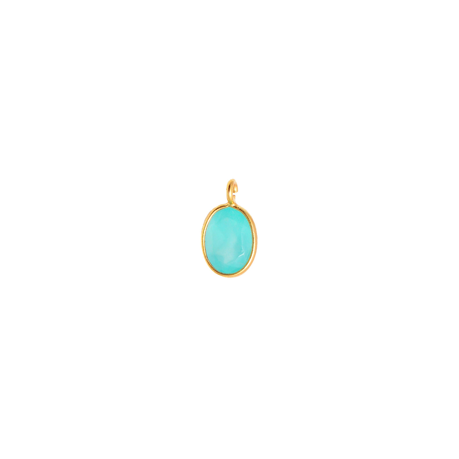 Silver Stone Charms Briolette Mineral Charm - Ovulated - 12mm - 1u - Gold and Silver Plated