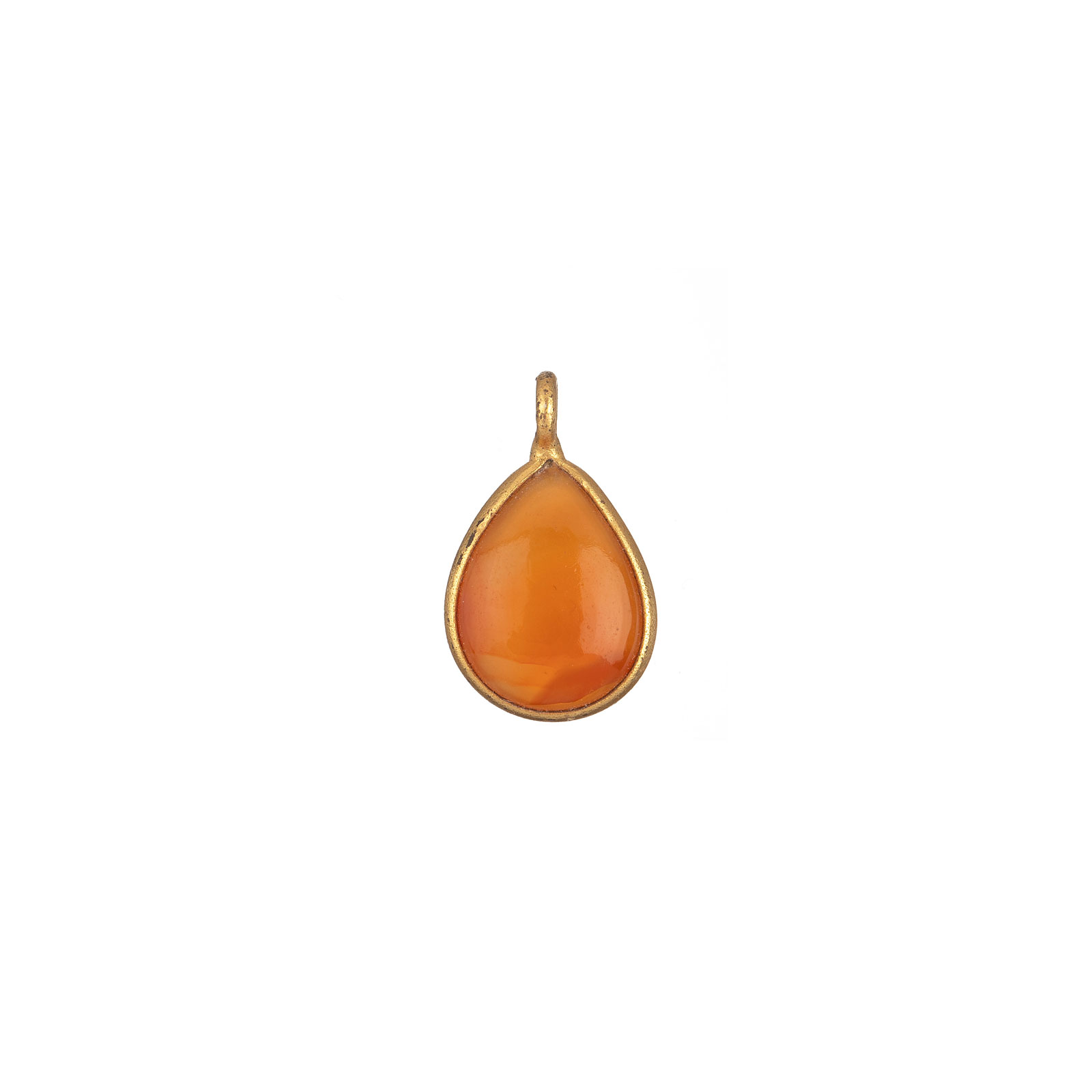 Silver Stone Charms Mineral Charm Cabochon - Teardrop - 9.5×7.5 mm - 1 pc - Gold & Silver Plated