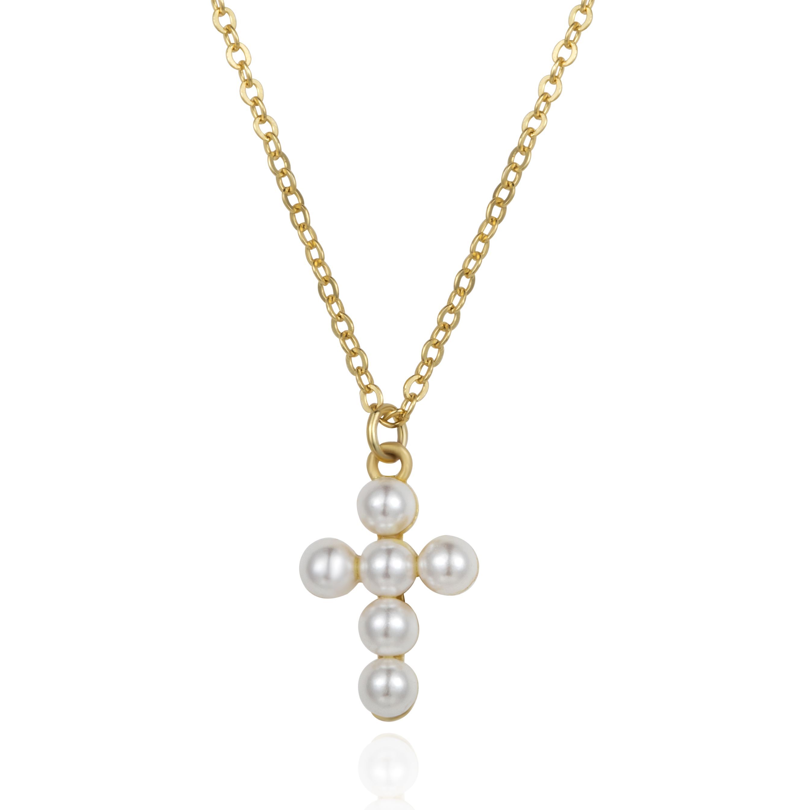 Aggregate more than 73 pearl necklace with cross pendant best - POPPY