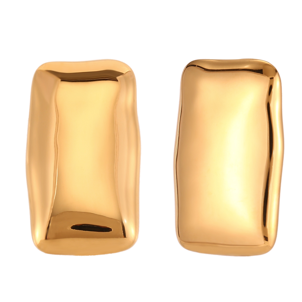 Pendiente Acero Liso Pendiente Acero - Rectángulo Plano - 31,50mm - Color Oro y Acero