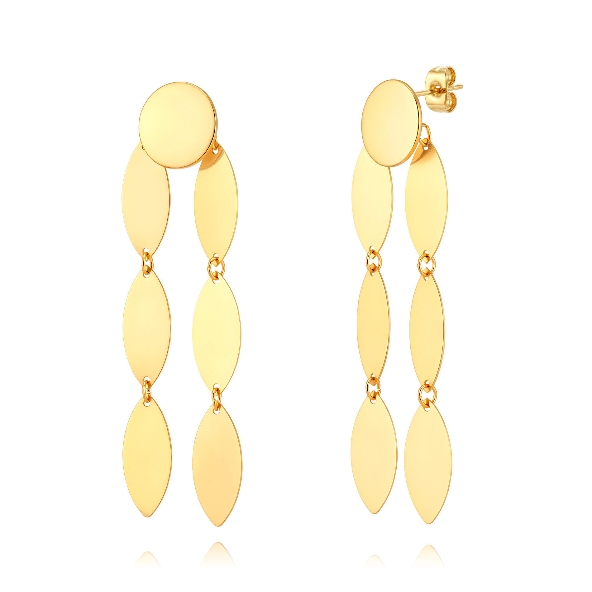 Pendiente Acero Liso Pendiente Acero Liso - Cuenta Gotas - 78 mm - Color Oro y Color Acero