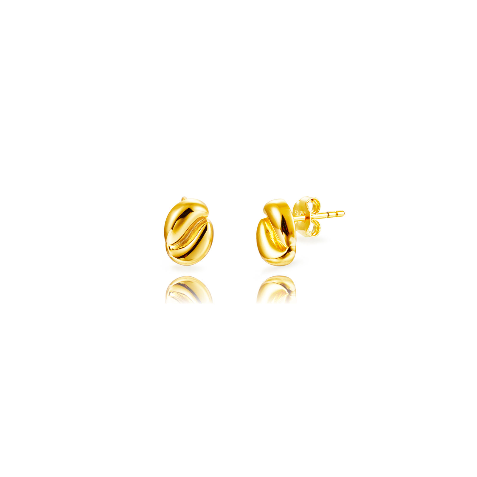 Boucles D'Oreilles Argent Lisse Boucles d'oreilles torsadées - 8*6 mm et 13*9 mm - Plaqué or et argent rhodié