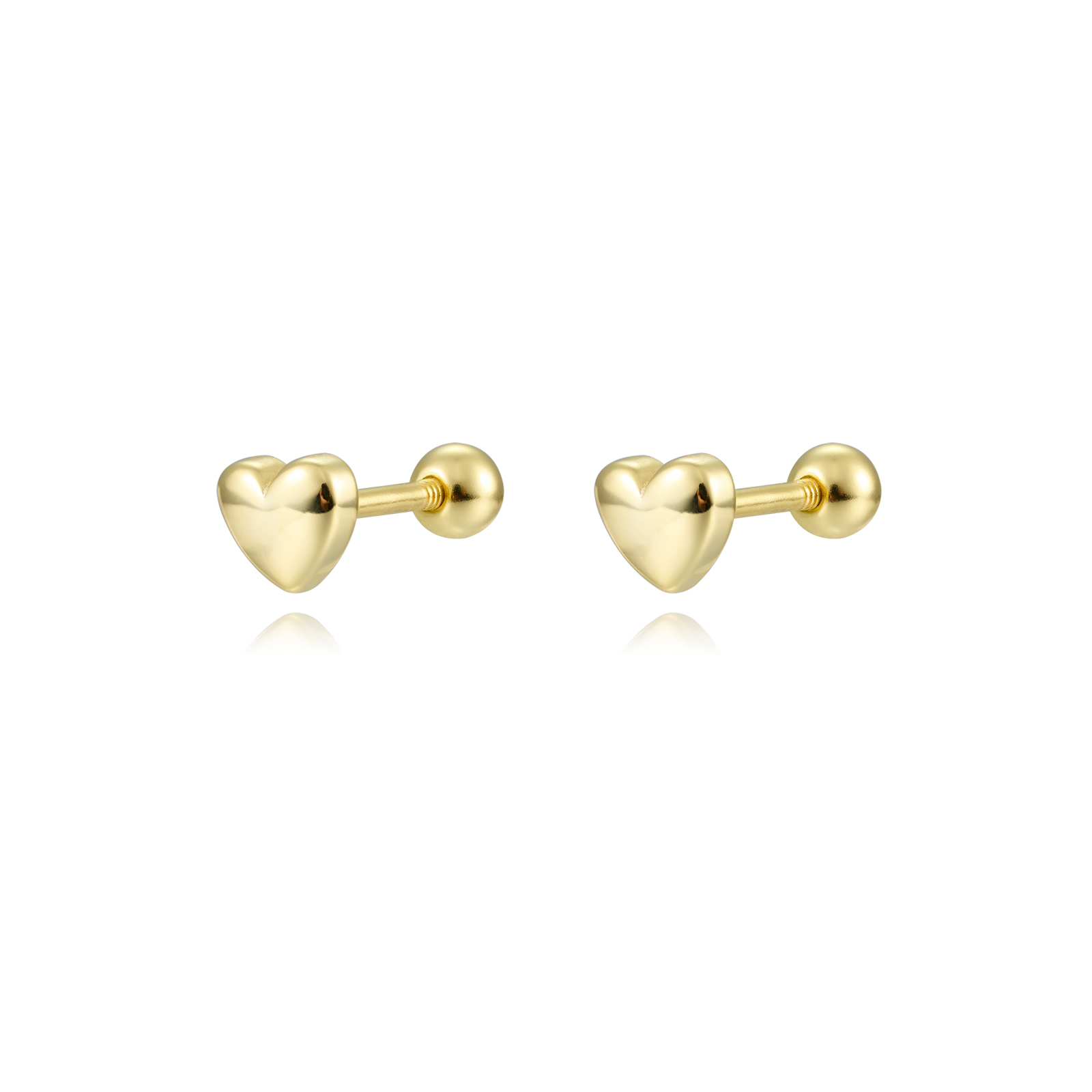 Neuheiten Stahlpiercings – Herz 5 mm – vergoldet