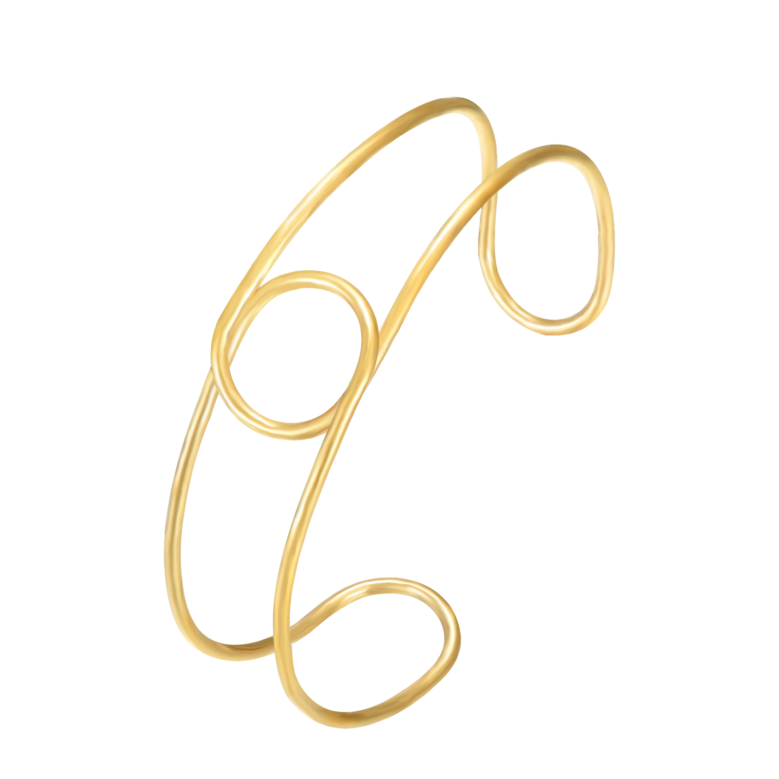 Steel Bracelets Knot Steel Bracelet - Escalava 68 mm - Gold Color
