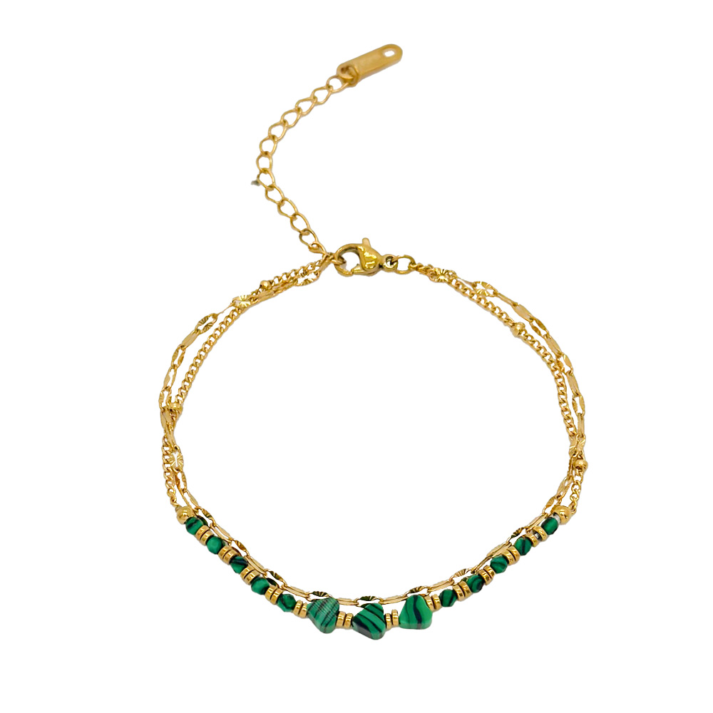 Pulsera Acero Mineral Pulsera Acero Mineral - Corazón -  17 + 4 cm - Color Oro