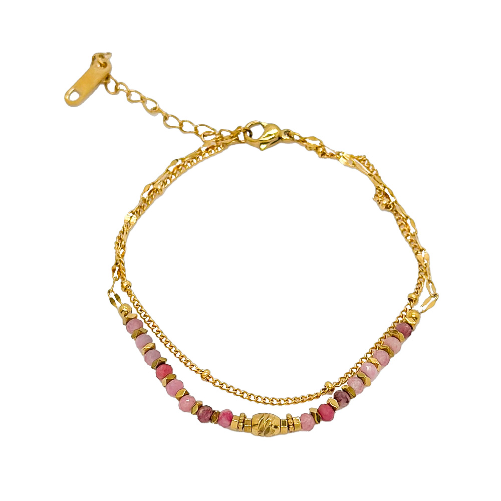 Pulsera Acero Mineral Pulsera Acero Mineral - Colmena -  17 + 4 cm - Color Oro