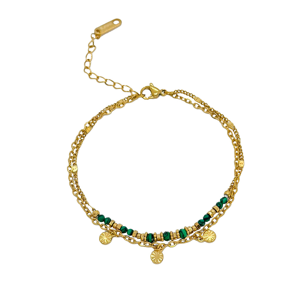 Pulsera Acero Mineral Pulsera Acero Mineral - Nenúfares -  17 + 4 cm - Color Oro