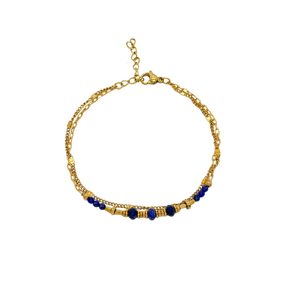 Pulsera Acero Mineral Pulsera Acero Mineral - Bolas -  17 + 4 cm - Color Oro
